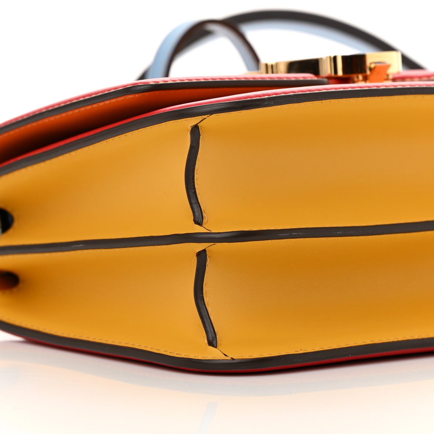 Calfskin Small TB Bag Orange Multicolor