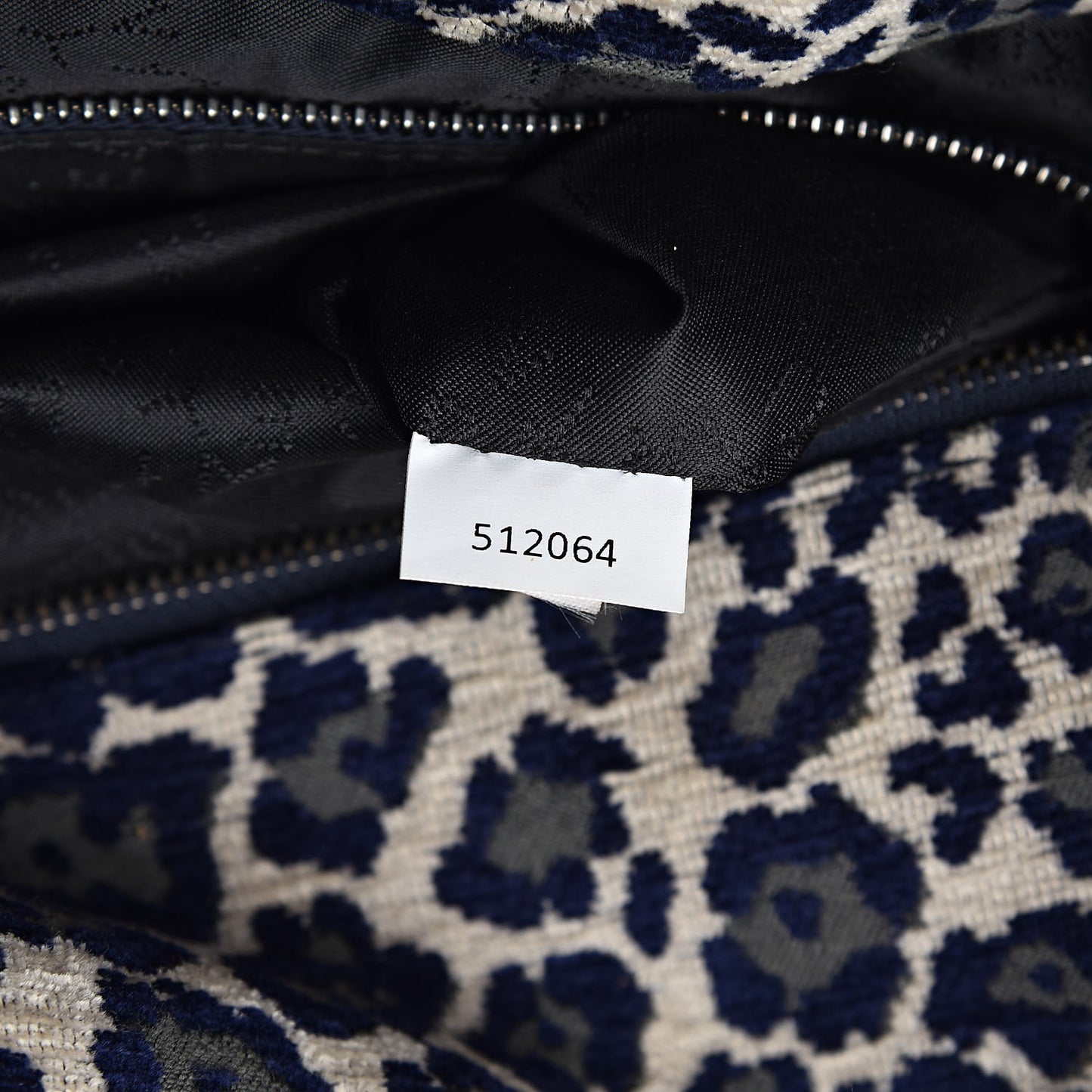 Cotton Canvas Leopard Small Falabella Fold Over Tote Grey