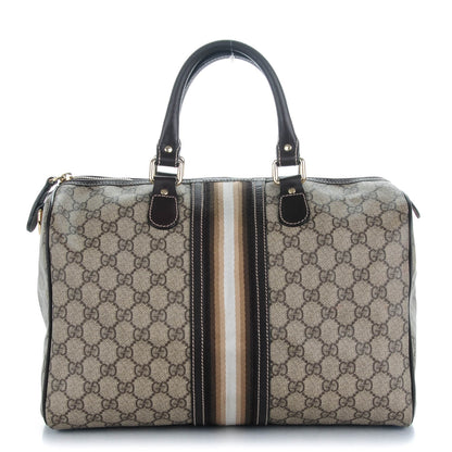 Gucci GG Plus Monogram Web Medium Joy Boston Dark Brown 1 of 8
