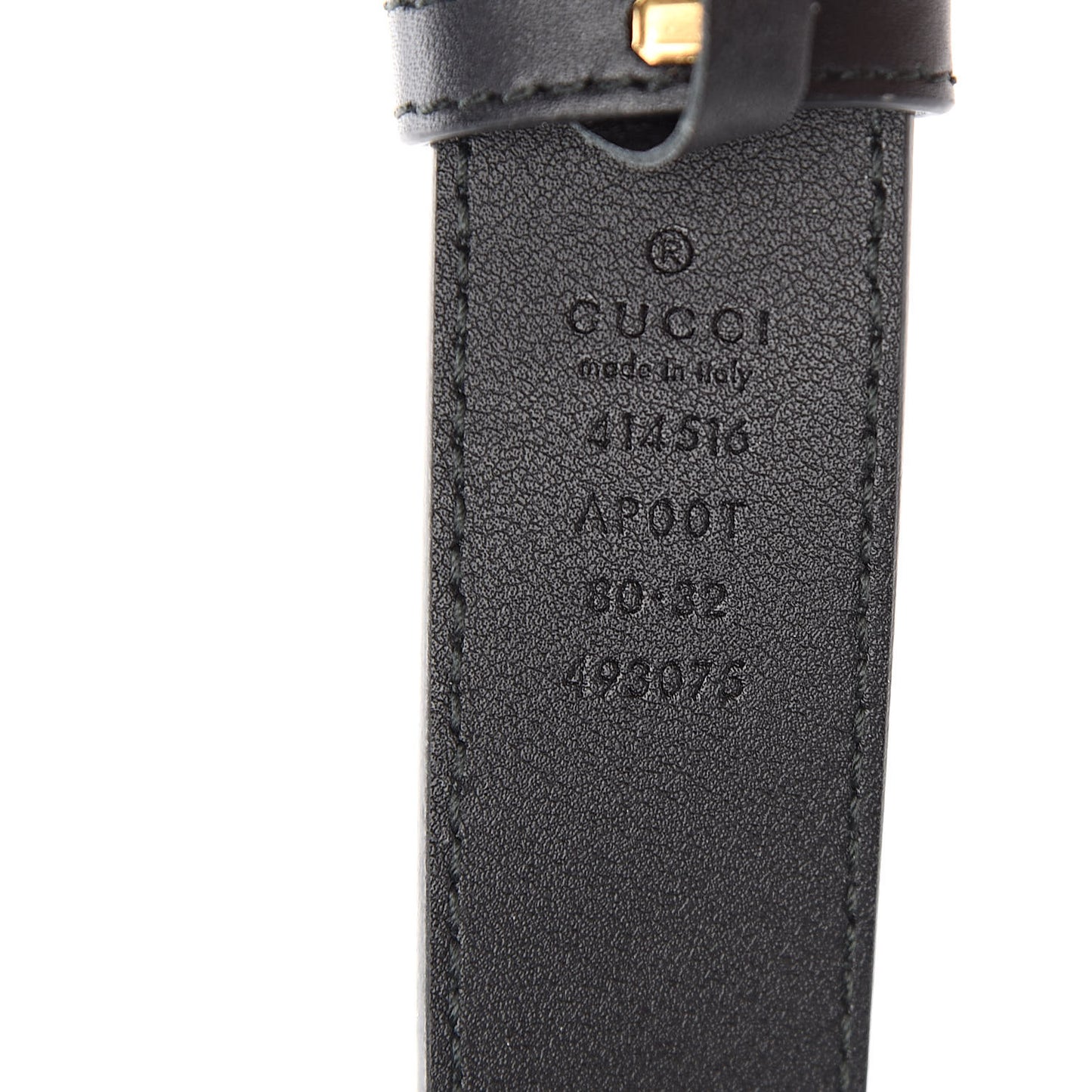 Calfskin Double G 30mm Belt 80 32 Black