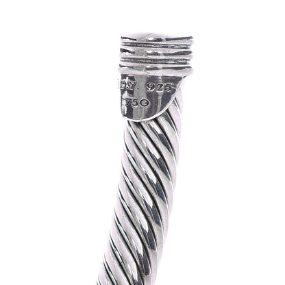 David Yurman Sterling Silver 18K Yellow Gold 4mm X Station Cable Bracelet 4 of 5