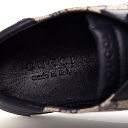 Gucci GG Supreme Monogram Calfskin Mens Low Top Sneakers 9 Blue Beige 8 of 11