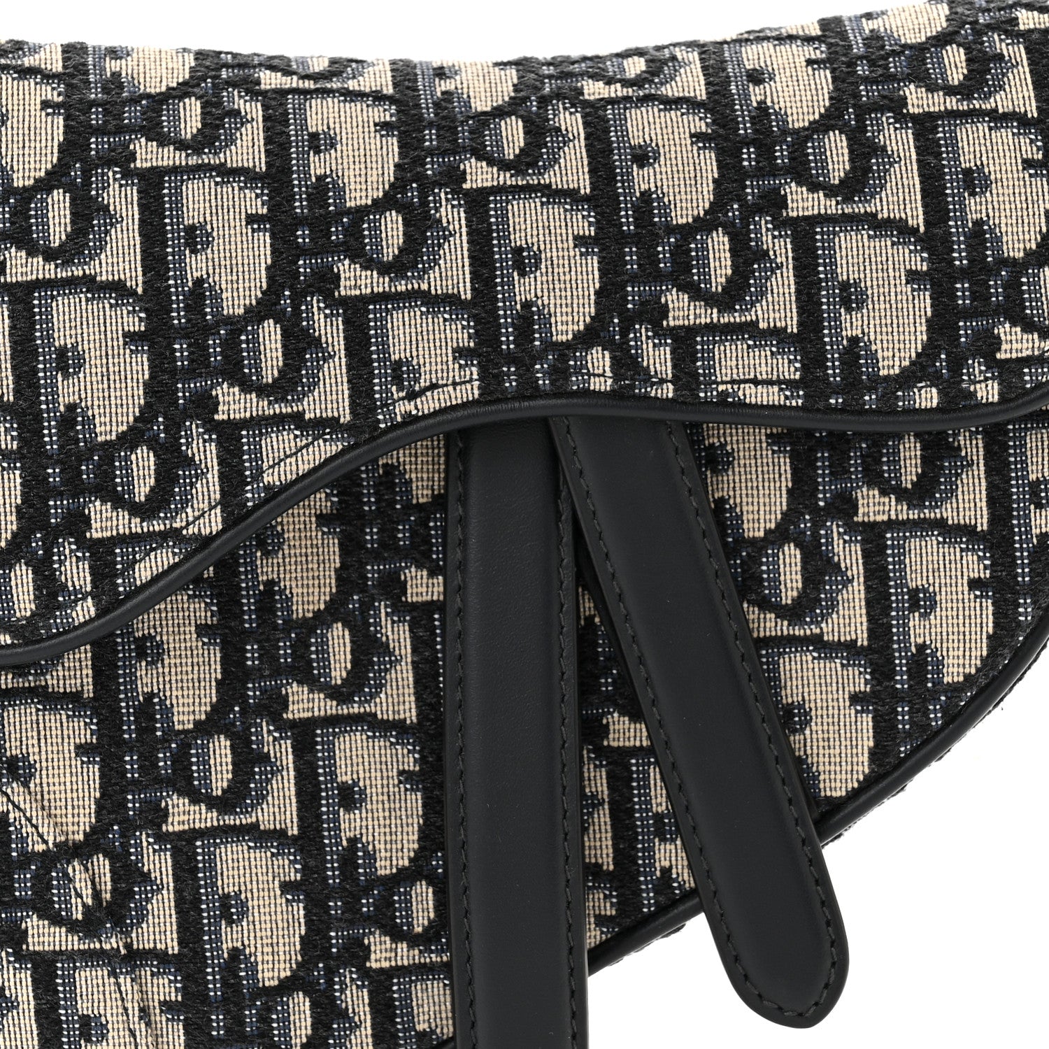 Christian Dior Oblique Mini Saddle Bag Blue 8 of 11