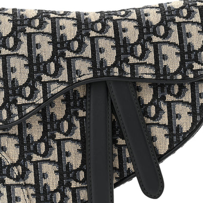 Christian Dior Oblique Mini Saddle Bag Blue 8 of 11