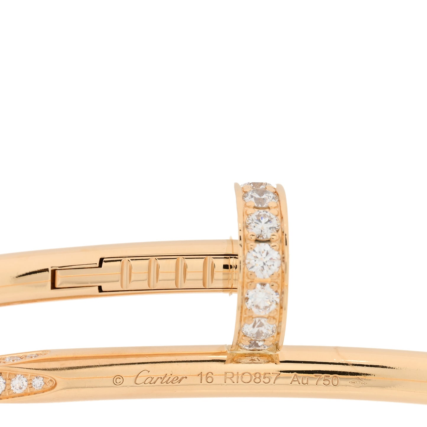 18K Yellow Gold Diamond Juste Un Clou Bracelet 16