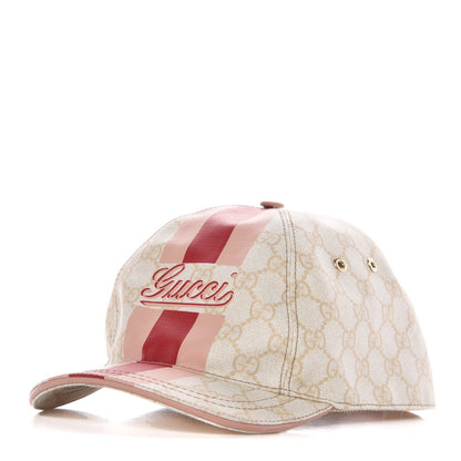 Gucci GG Supreme Monogram Baseball Hat L Brown 1 of 7