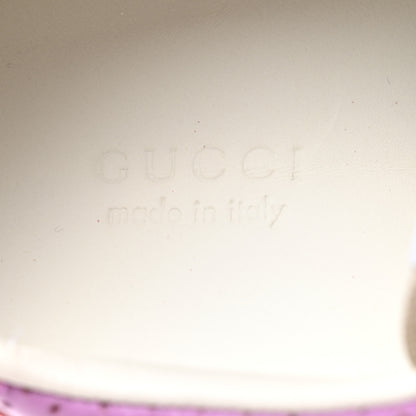Gucci Calfskin GG Supreme Monogram Perforated Womens Platform 55mm Sneakers 38 Wild Cherry Beige Mystic White Bright Purple 7 of 9