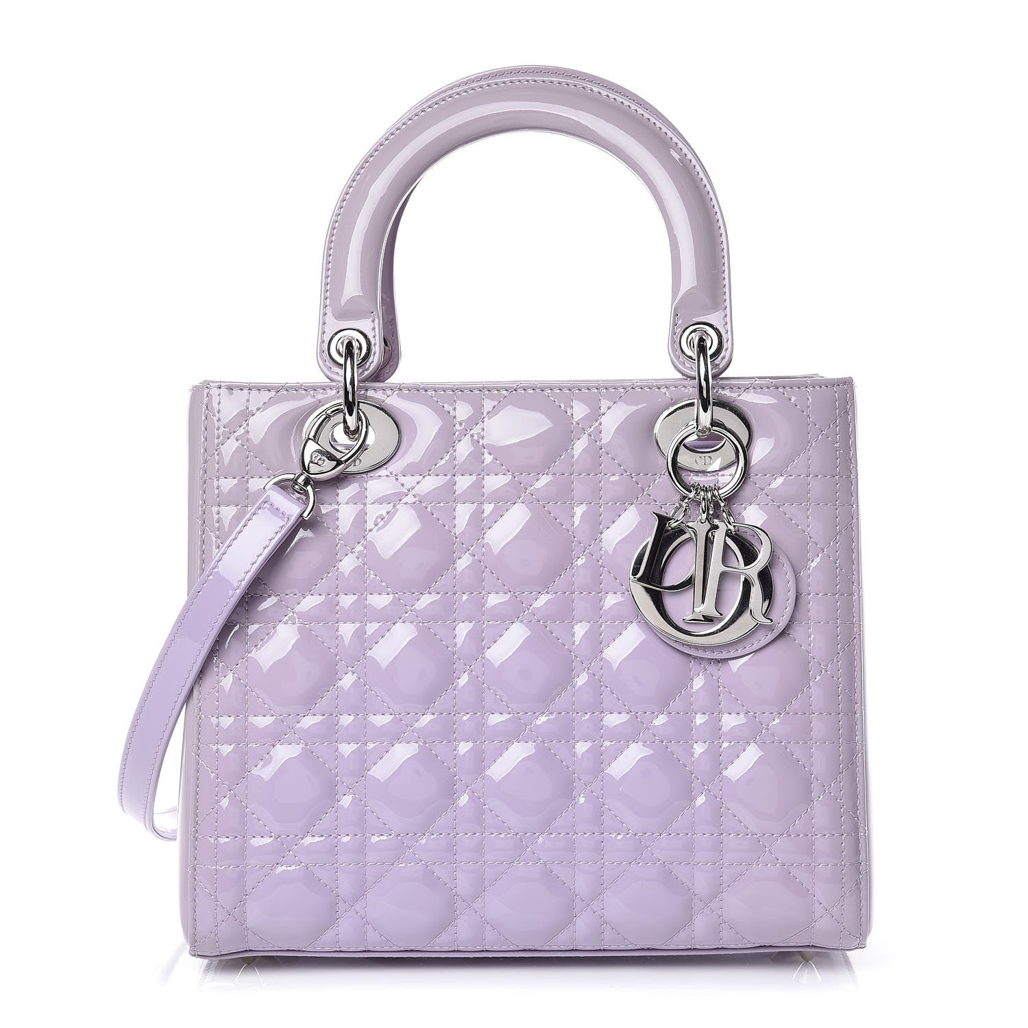 Christian Dior Patent Cannage Medium Lady Dior Lilac 1 of 12