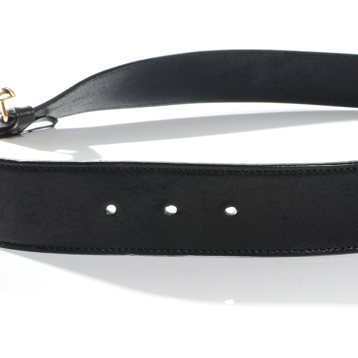 Leather Bamboo Buckle Belt 85 34 Black