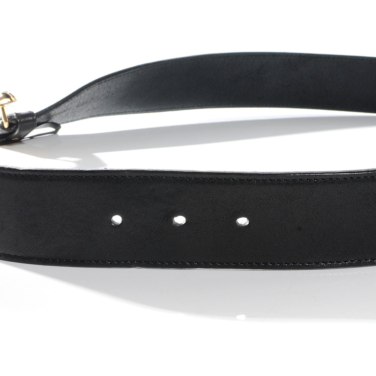 Gucci Leather Bamboo Buckle Belt 85 34 Black 5 of 5