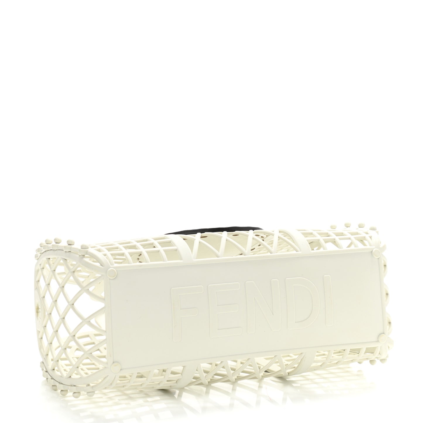 Recycled Plastic Vitello Liberty Matte Small Fendi Basket White Ice Miele Scuro
