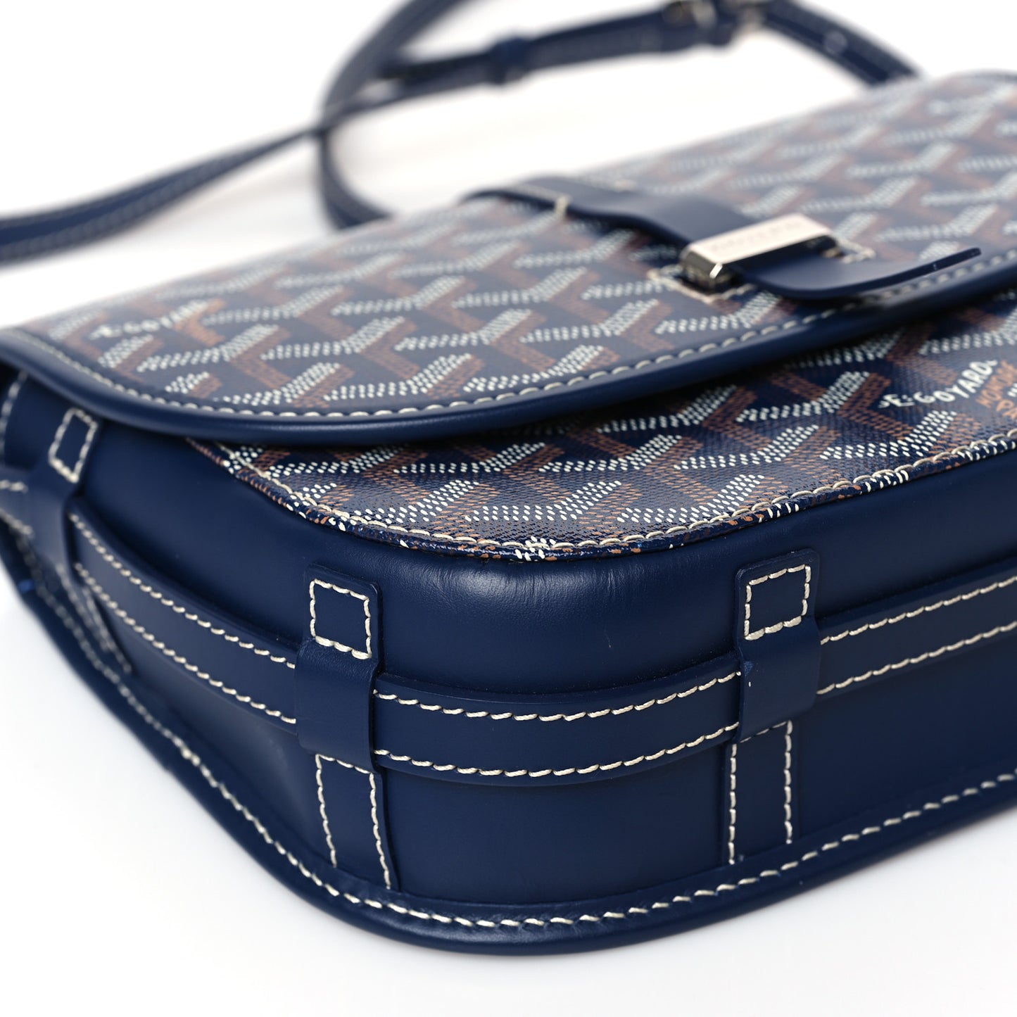 Goyardine Belvedere II PM Messenger Bag Navy