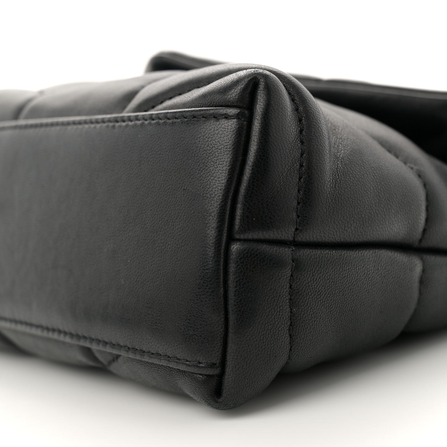 Saint Laurent Lambskin Quilted Toy Loulou Puffer Monogram Chain Satchel Black 10 of 10