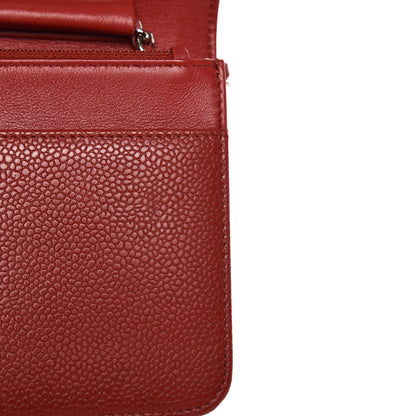 Chanel Caviar Timeless CC Wallet On Chain WOC Red 10 of 11