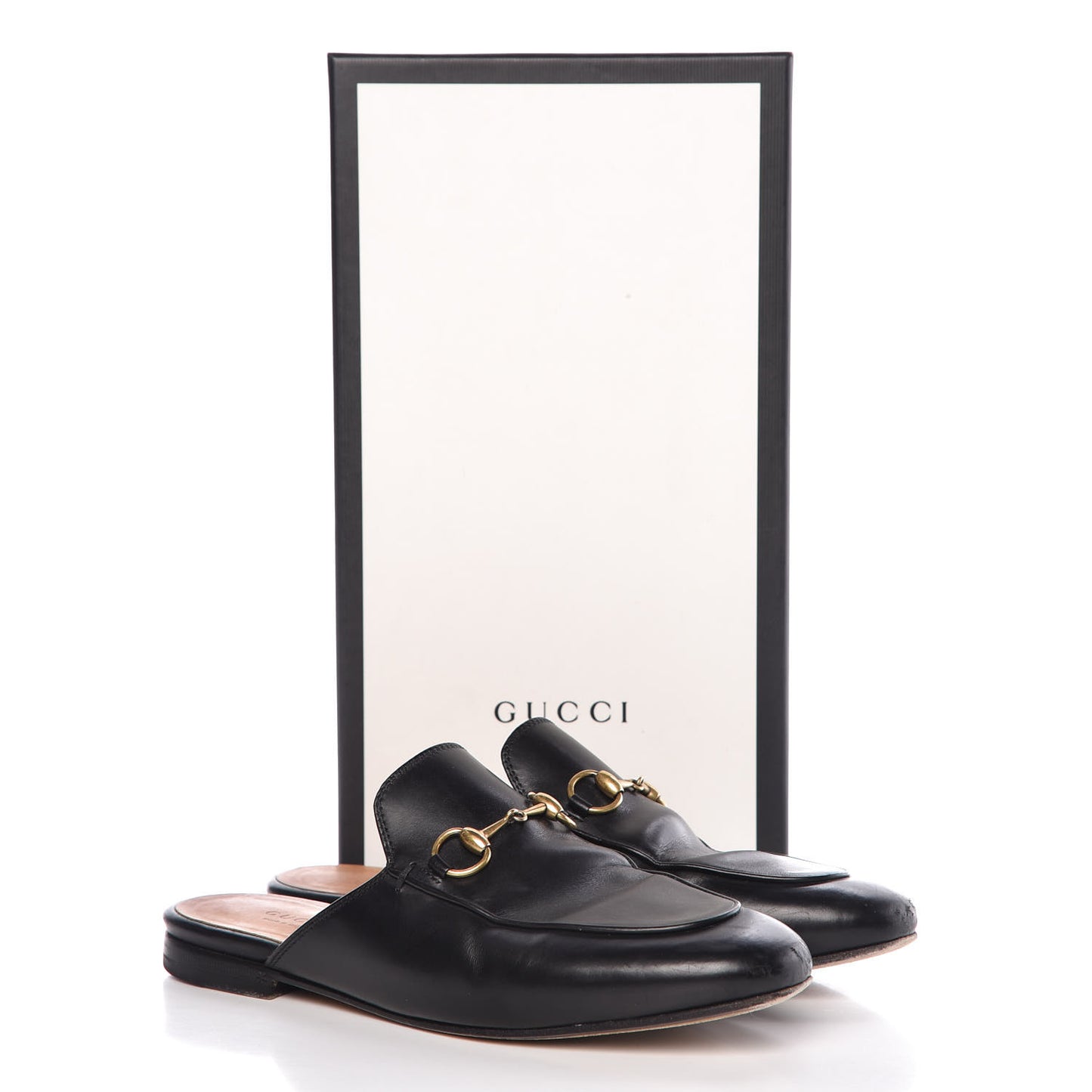 Calfskin Womens Princetown Slippers 36.5 Black