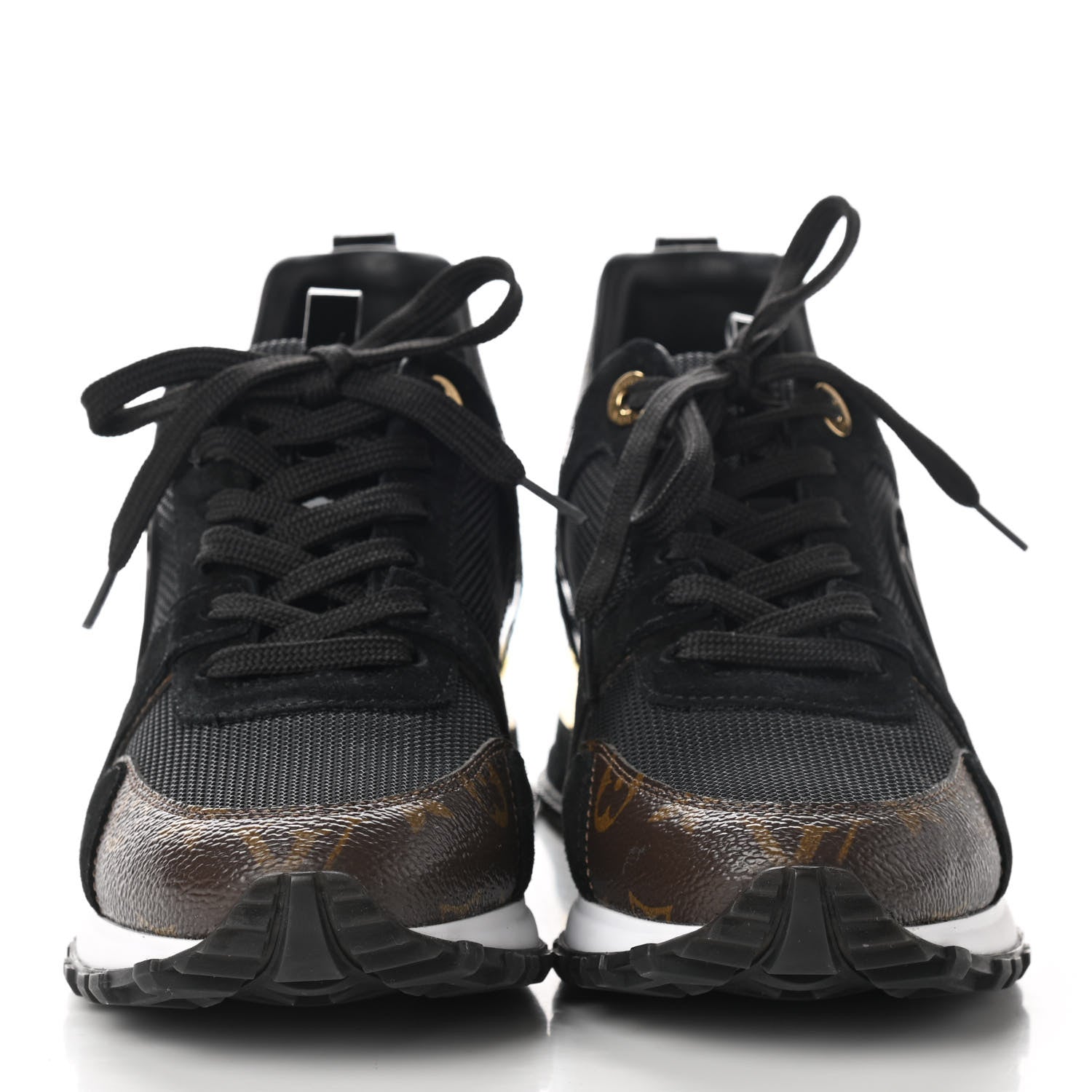 Louis Vuitton Suede Monogram Run Away Sneakers 37.5 Black 2 of 8