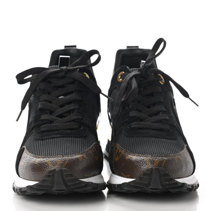Louis Vuitton Suede Monogram Run Away Sneakers 37.5 Black 2 of 8