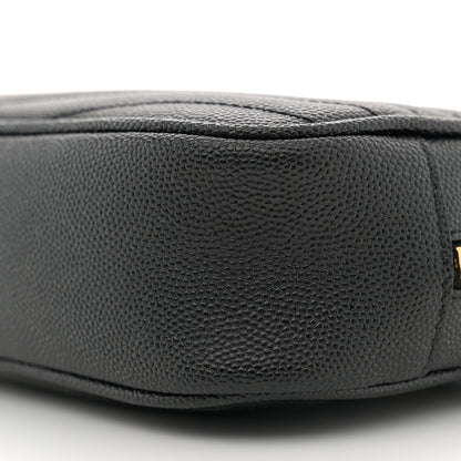 Saint Laurent Grain De Poudre Matelasse Monogram Mini Lou Camera Bag Black 10 of 12
