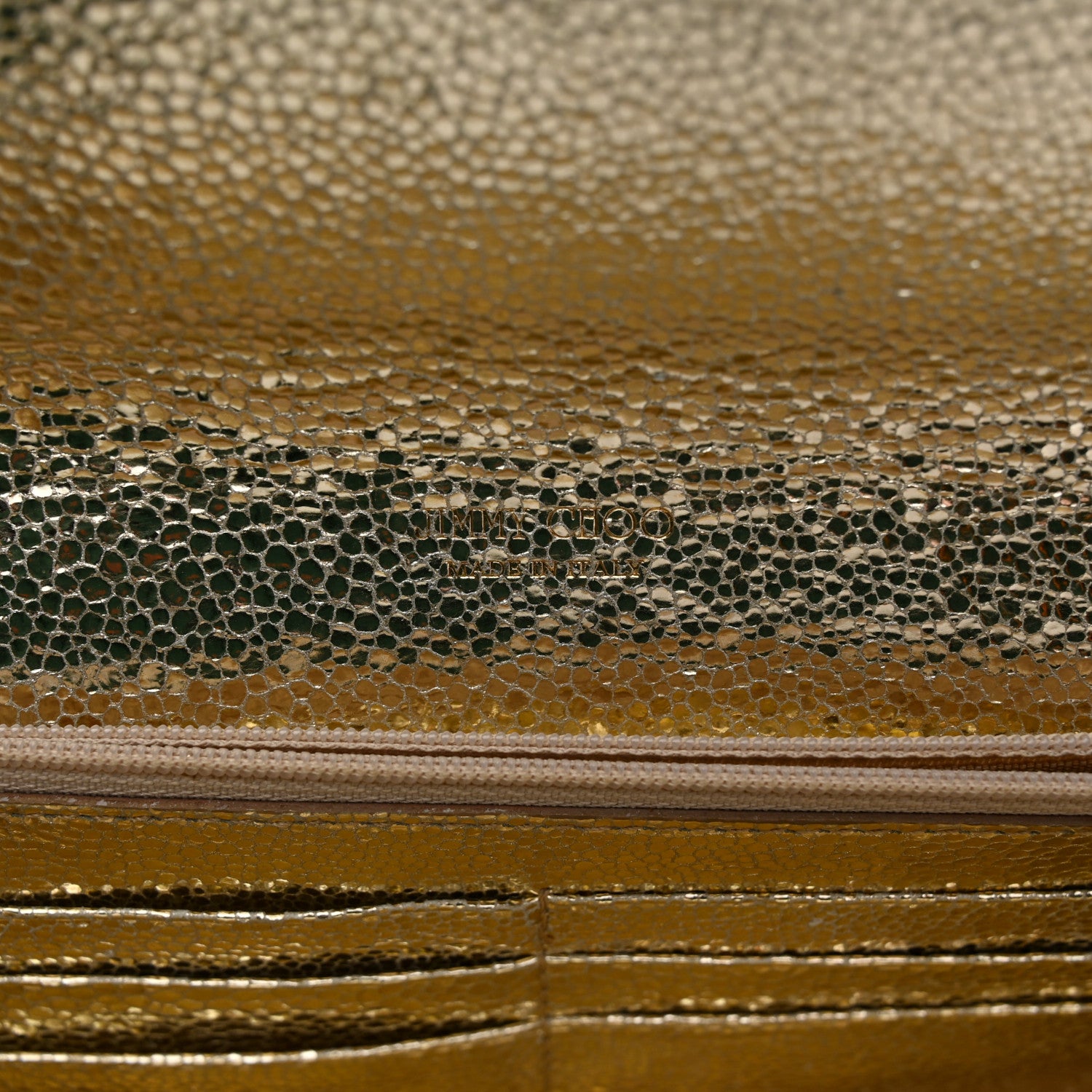 Jimmy Choo Glitter Fabric Reese Clutch Wallet Metallic 6 of 8