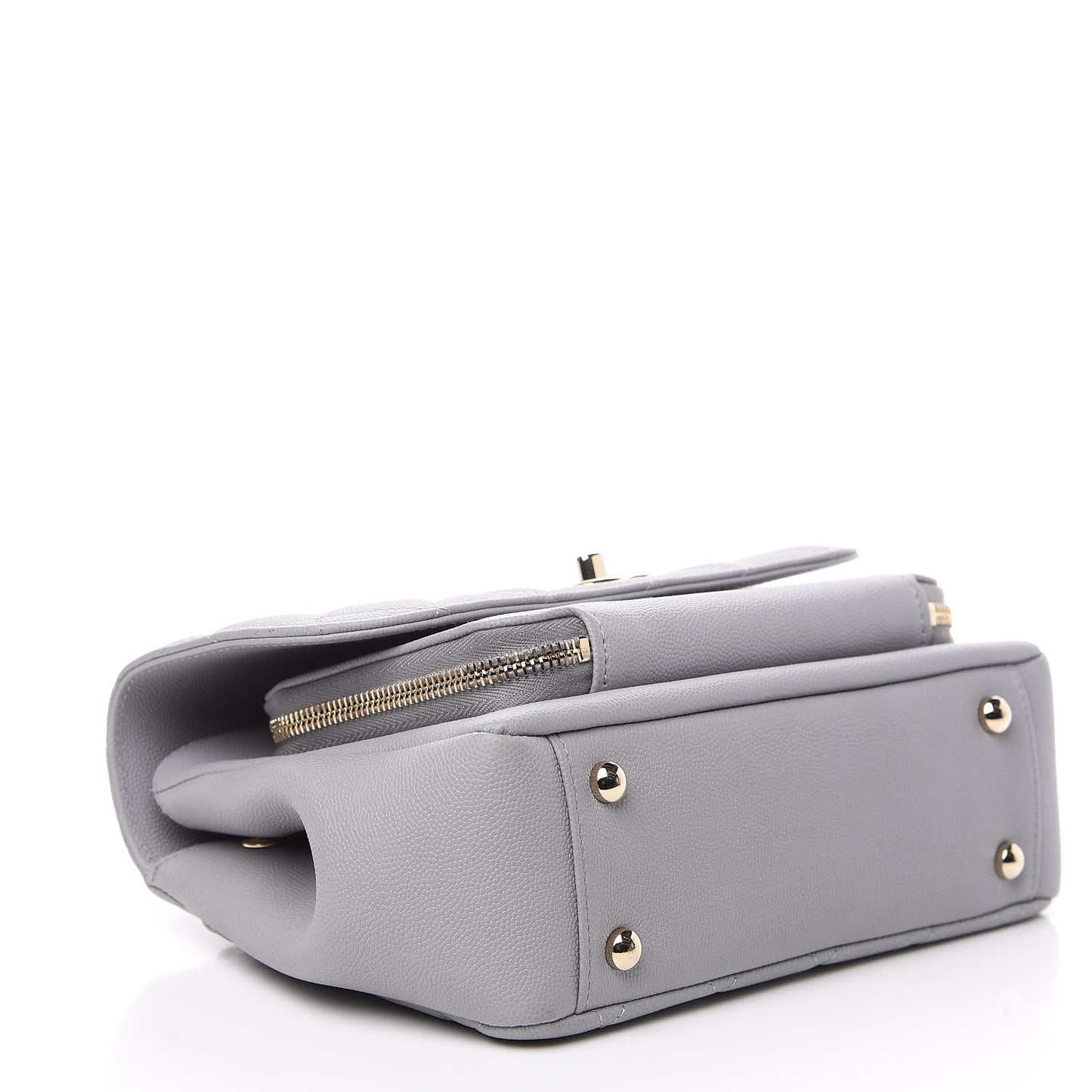 Caviar Quilted Medium Business Affinity Flap Grey