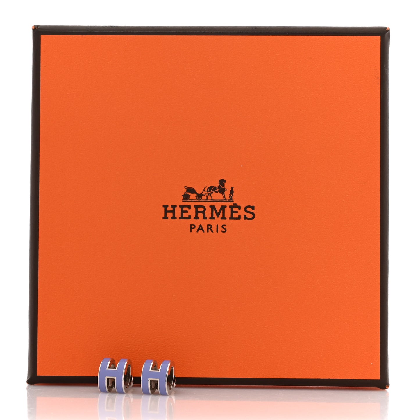 Palladium Lacquered Mini Pop H Earrings Lilac
