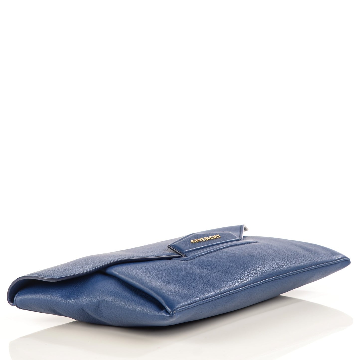 Sugar Goatskin Medium Antigona Envelope Clutch Blue