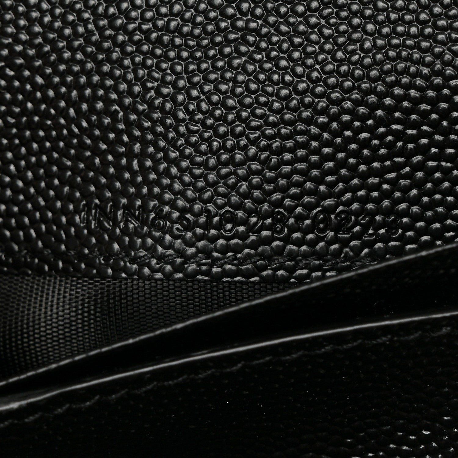 Saint Laurent Grain De Poudre Mixed Matelasse Triquilt Monogram Compact Tri Fold Wallet Black 7 of 8