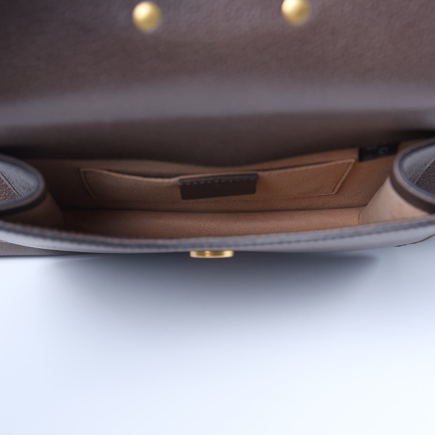Gucci Calfskin Web Large Top Handle Bag Brown 16 of 17