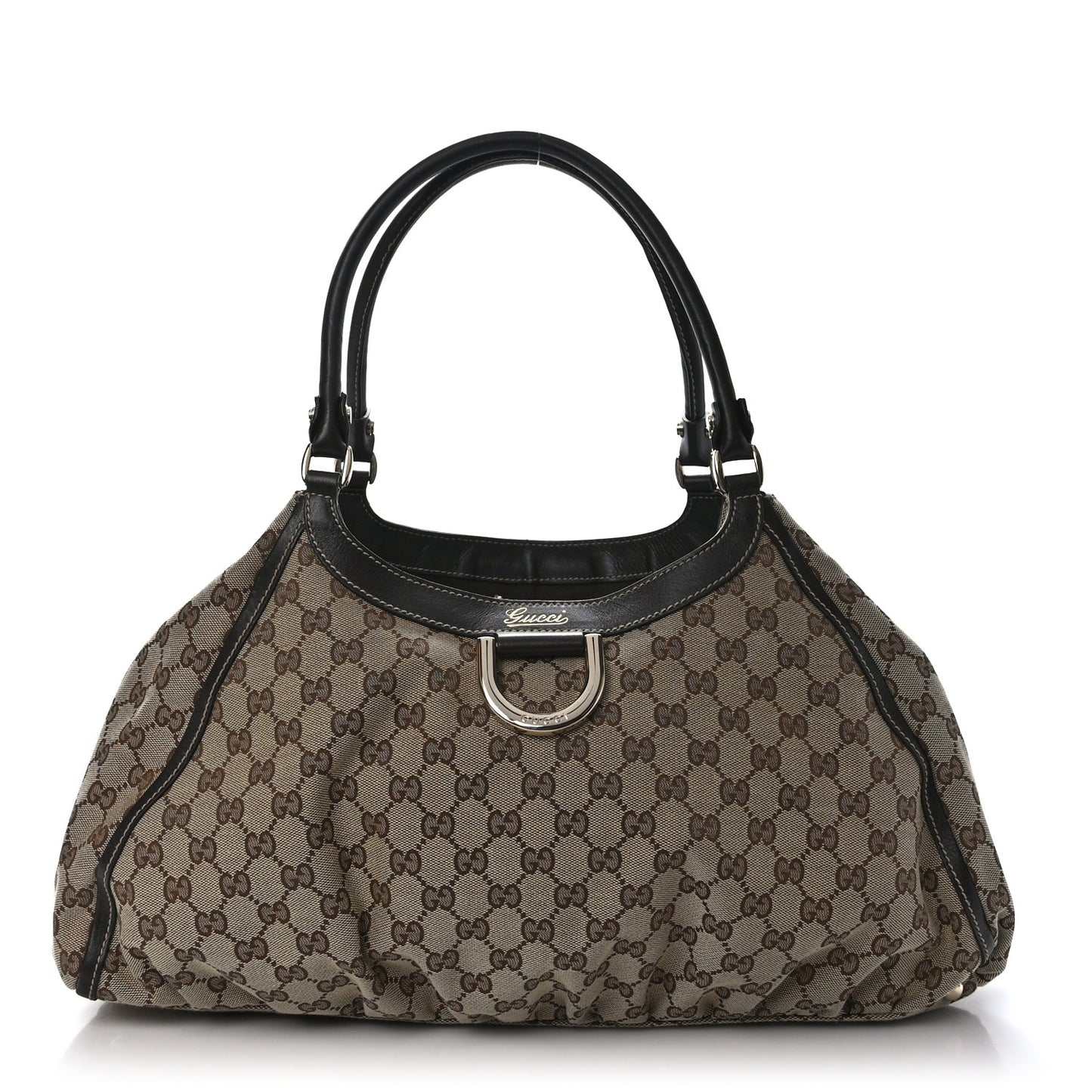 Monogram Large D Gold Hobo Dark Brown