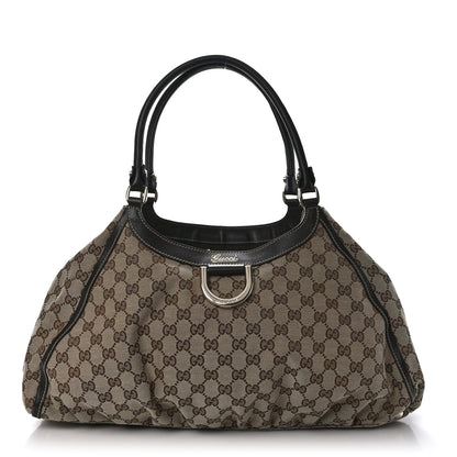 Gucci Monogram Large D Gold Hobo Dark Brown 1 of 9