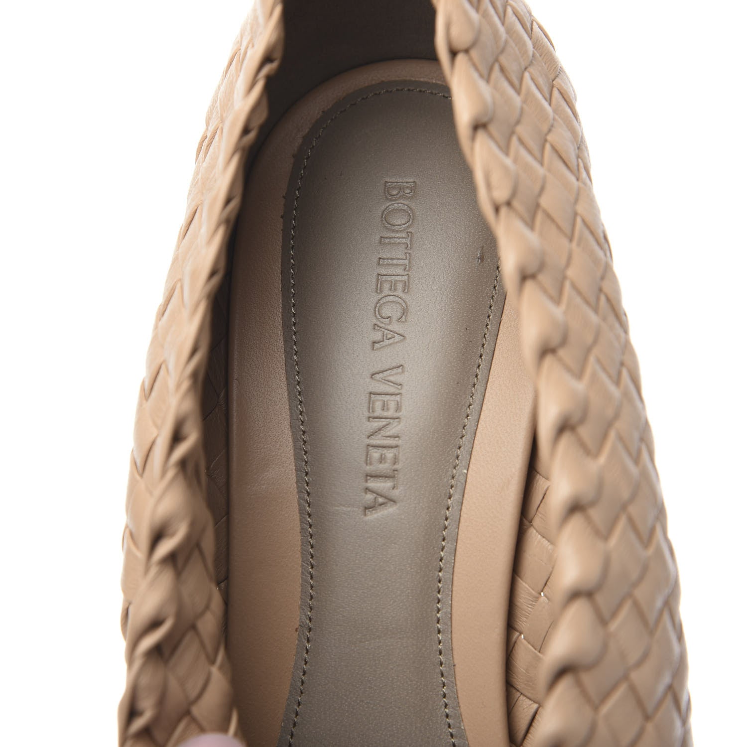 Bottega Veneta Nappa Intrecciato Almond Pumps 38 Cipria 7 of 8