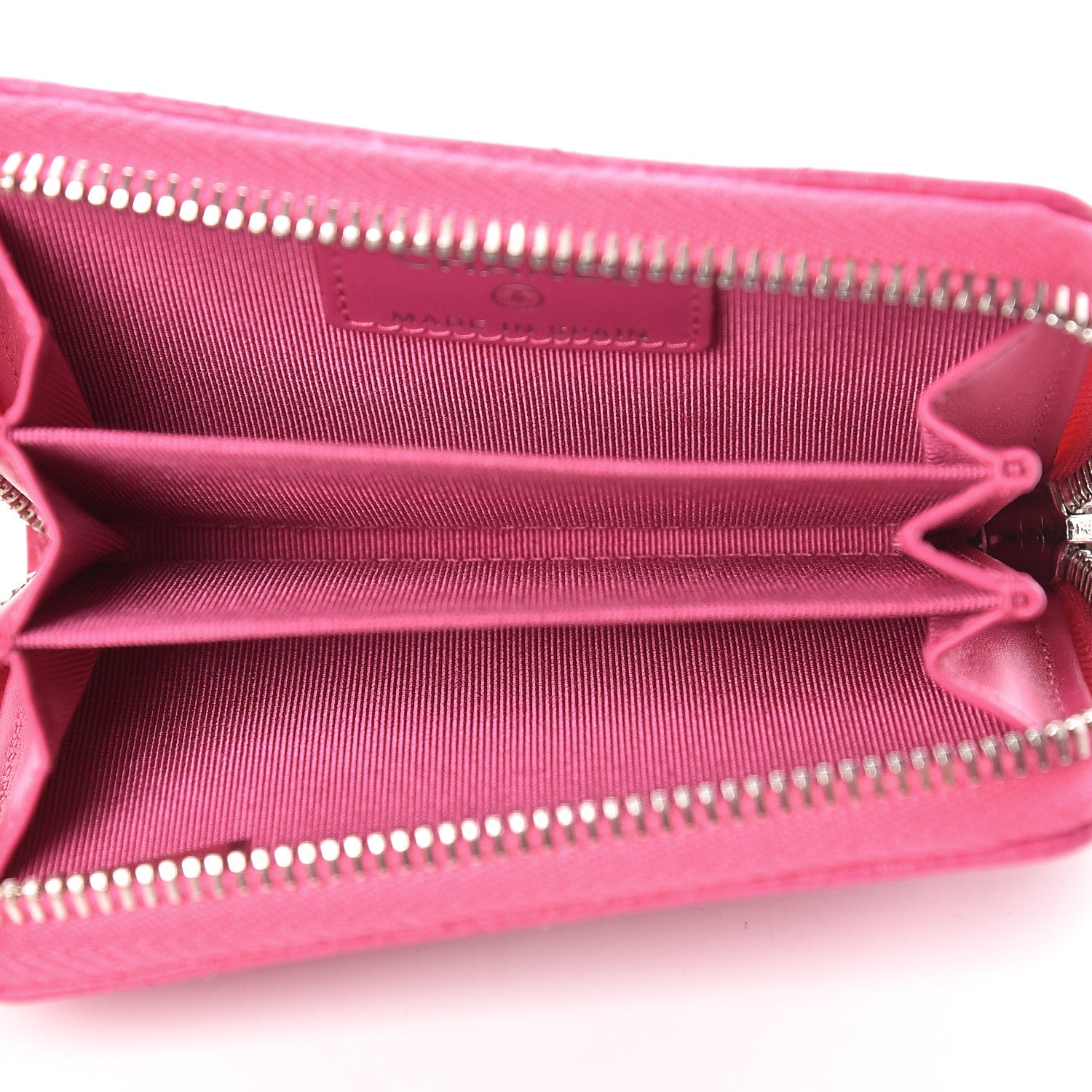Chanel Caviar Quilted Zip Coin Purse Pink 5 of 7