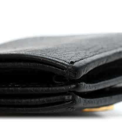 Gucci Pebbled Calfskin GG Marmont Card Case Black 8 of 9