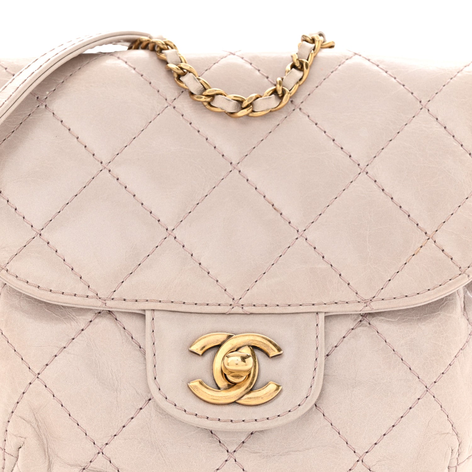 Chanel Glazed Calfskin Quilted Medium Bubble CC Flap Light Pink 8 of 10
