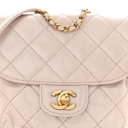 Chanel Glazed Calfskin Quilted Medium Bubble CC Flap Light Pink 8 of 10