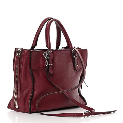 Balenciaga Veau Papier Mini A4 Zip Around Tote Rouge Aubergine 3 of 15