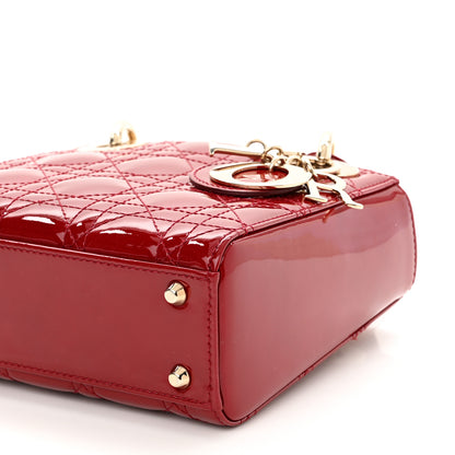 Christian Dior Patent Cannage Mini Lady Dior Red 10 of 10