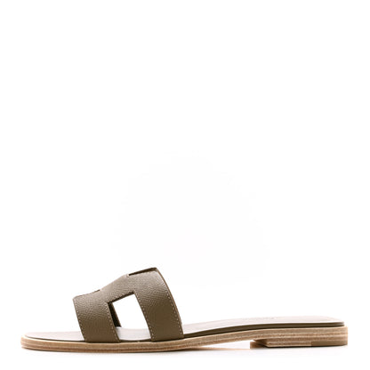 Hermes Epsom Oran Sandals 36 Etoupe 1 of 9