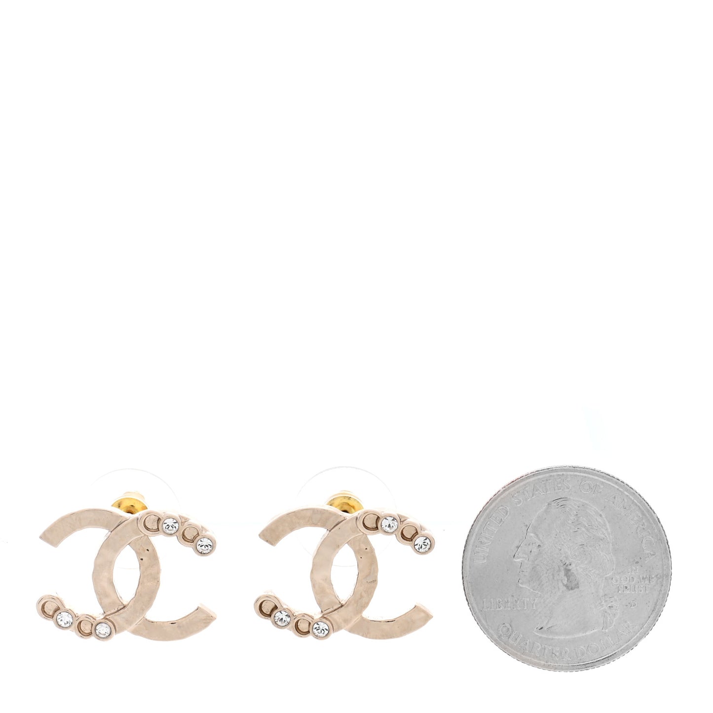 Crystal CC Earrings Gold