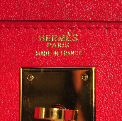 Hermes Gulliver Kelly Retourne 32 Rouge Vif 24 of 27