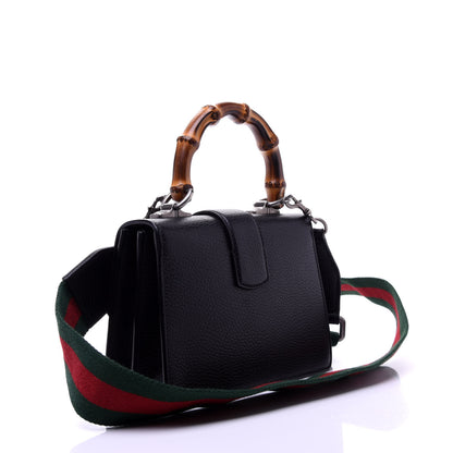 Gucci Dollar Calfskin Crystal Web Mini Dionysus Bamboo Top Handle Bag Black Black Diamond 4 of 11