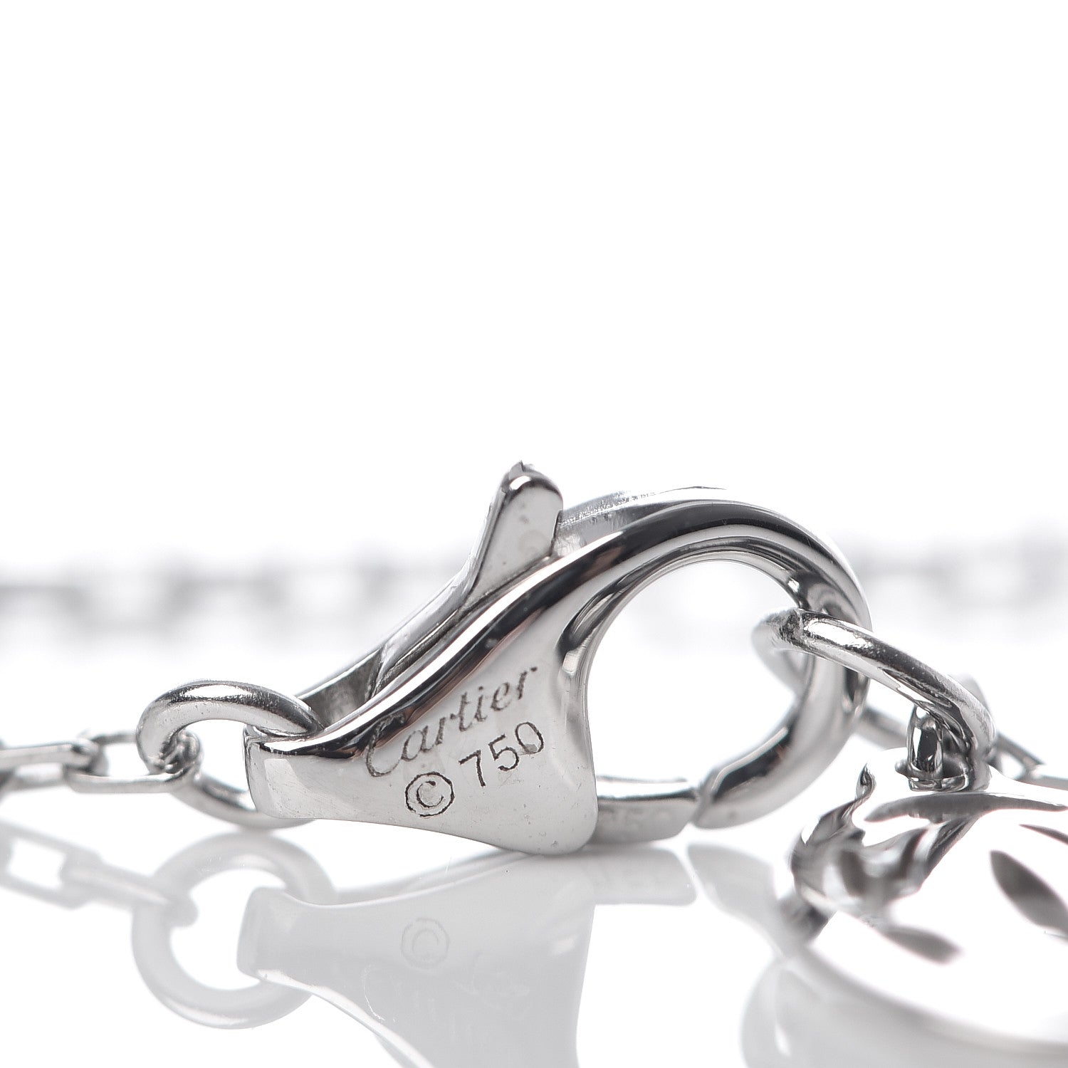 Cartier 18K White Gold Diamond SM D'Amour Bracelet 4 of 4