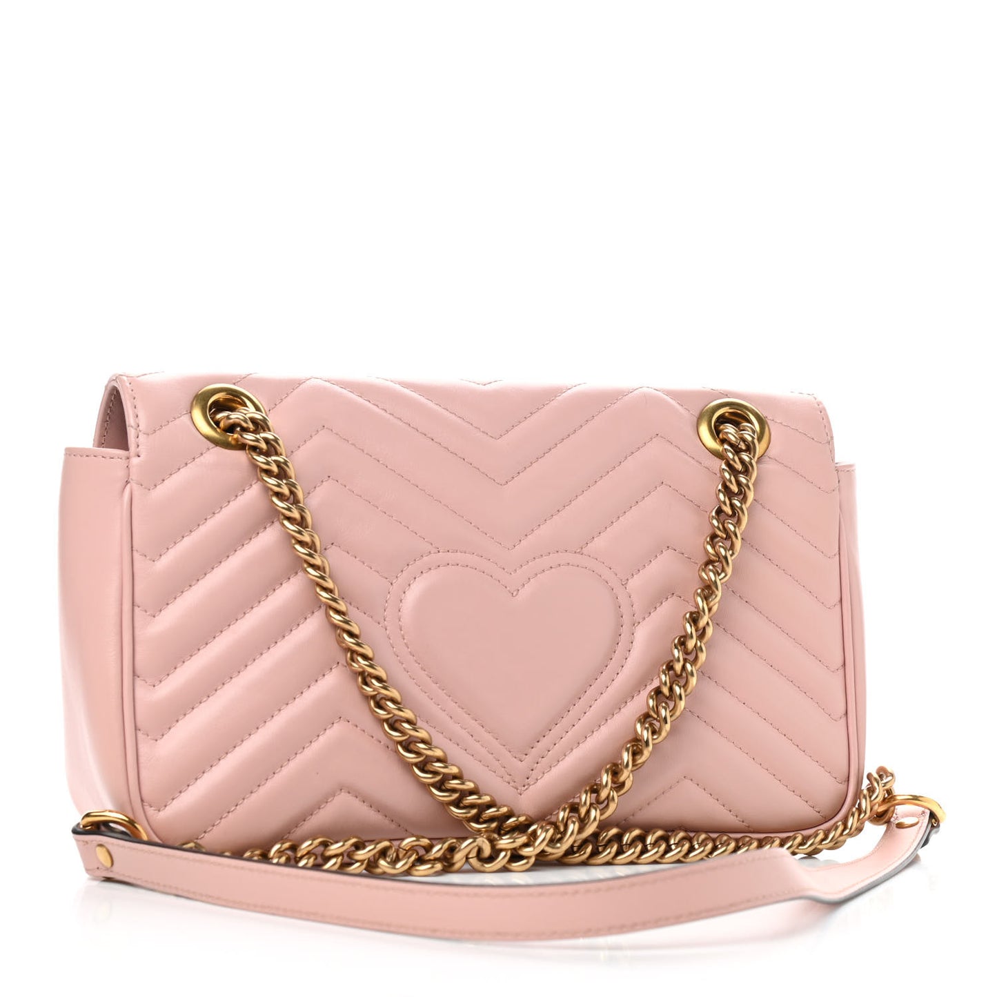 Calfskin Matelasse Small GG Marmont Shoulder Bag Perfect Pink
