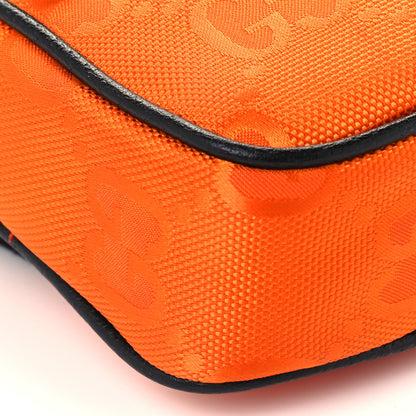 Gucci Econyl Nylon Monogram Off The Grid Belt Bag Carrot Orange Black 10 of 11