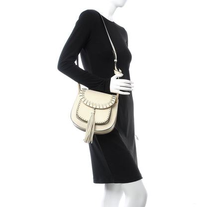 Chloe Calfskin Small Hudson Shoulder Bag Lace White 2 of 6