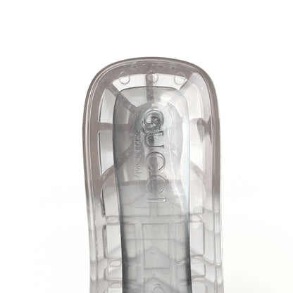 Gucci Rubber Gucci Logo Womens Platform 20/60mm Slide Sandals 38 Transparent 7 of 8