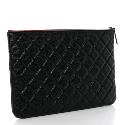 Chanel Caviar Quilted Medium Cosmetic Case Black 3 of 7