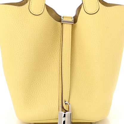 Hermes Taurillon Clemence Picotin Lock 18 PM Jaune Poussin 8 of 10