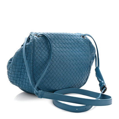 Bottega Veneta Nappa Intrecciato Messenger Bag Cobalt Blue 3 of 10
