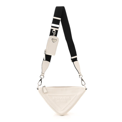 Prada Grace Lux Triangle Shoulder Bag White 1 of 12
